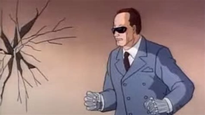 McNamara having just punched a wall in the RoboCop cartoon