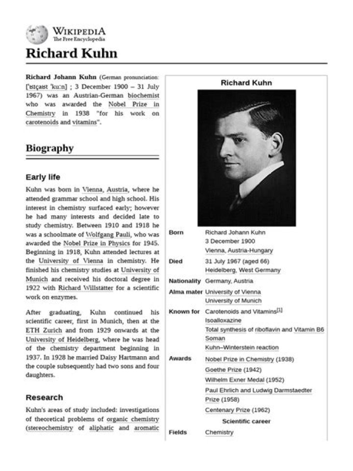 Richard Kuhn Biography