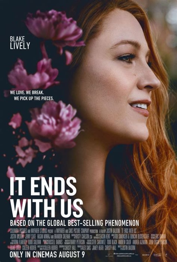 The It Ends With Us book cover is shown in front of a blurred background.